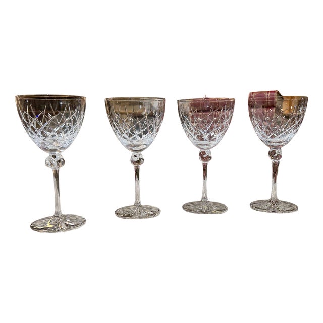 Crystal Stemmed Bolero Model Glasses from Daum, Set of 4 For Sale