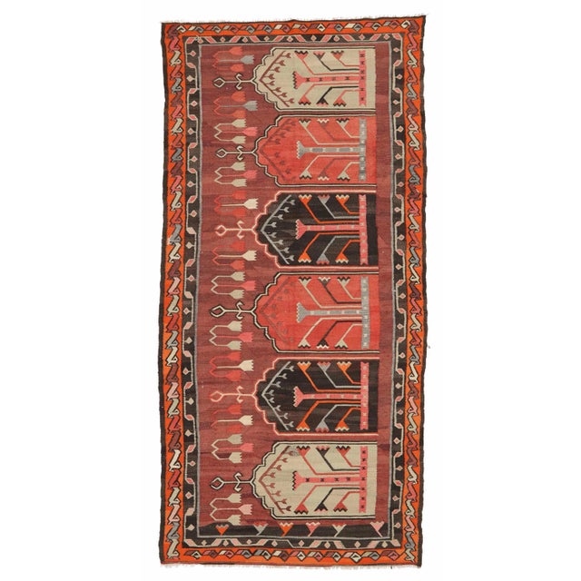 Textile Vintage Kars Kilim Rug For Sale - Image 7 of 7
