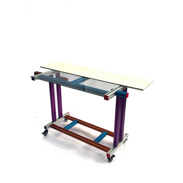 Techno Table by Clemence Seilles for Stromboli Design, in New conditions. Designed from 2000 Signed by Maker,Labeled by Maker