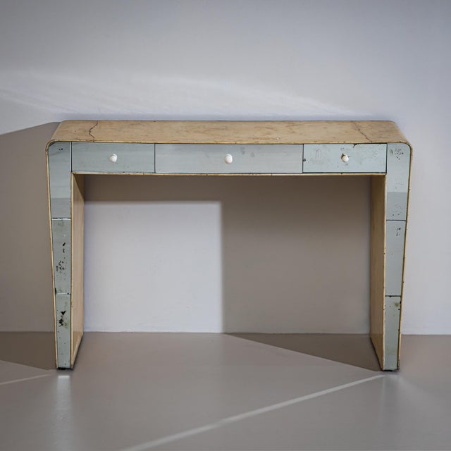 Mid 20th Century Vanity Console With Mirrored Front, Italy, 1950s For Sale - Image 5 of 15