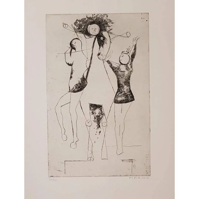 Giocolieri (Jugglers) - Original Etching by Marino Marini - 1969 1969 For Sale