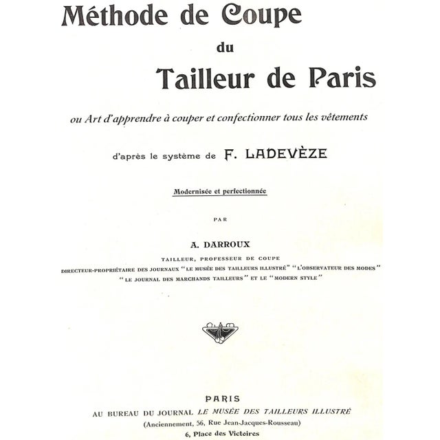 DARROUX, A. [280] pp. w/ 244 planches (plates) Au Bureau du Journal le Musee des Tailleurs 8th Edition 11 3/4" x 9 1/2"