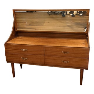 Vintage Danish Dressing Table With Mirror For Sale