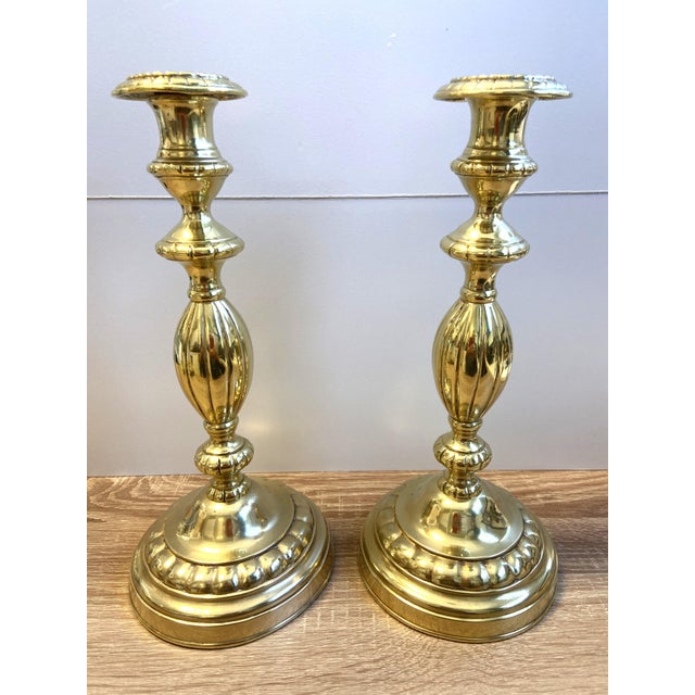 Gold Louis Philippe Flambeaux Candleholders, Set of 2 For Sale - Image 8 of 9