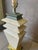 1980s Postmodern Tiered Geometric Plaster Table Lamps W/ Coolie Shades - a Pair For Sale In San Diego - Image 6 of 12