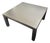 Square Brushed Stainless Steel Coffee Table, France, 1970s For Sale