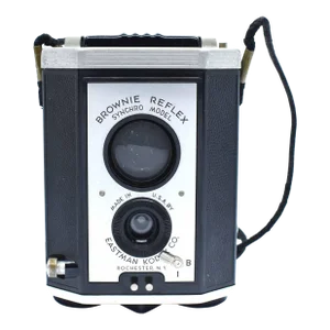 Vintage Mid 20th Century Kodak Brownie Reflex Synchro Model by Eastman Kodak Usa With Box