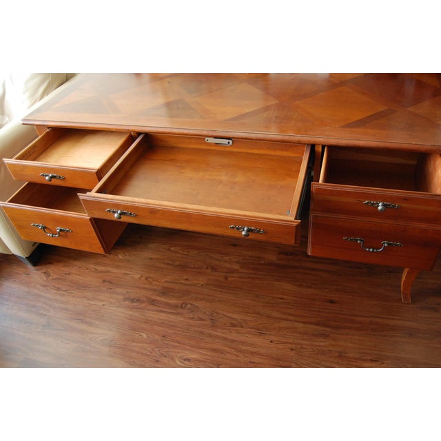 Vintage Ethan Allen French Country Maison Collection Executive Desk