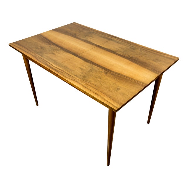 Mid-Century Extendable Dining Table in Walnut from BFM, Poland, 1960s For Sale