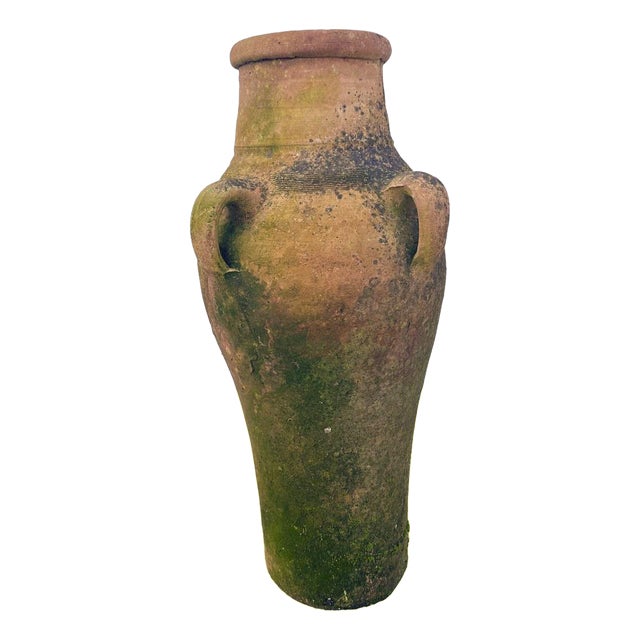 Vintage Brown Terracotta Vase For Sale