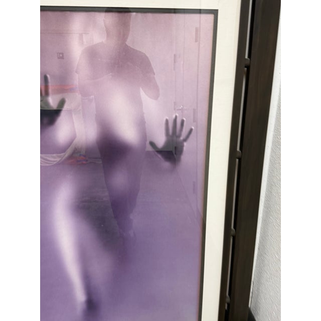 Contemporary Male + Female Blurred Figural Prints, Framed, Pair For Sale - Image 11 of 12