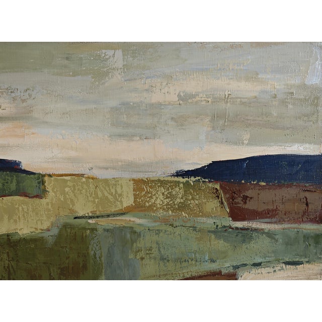 Au Dela Des Champs, Contemporary Abstract Landscape, Framed by Sophie Dumont For Sale - Image 4 of 8