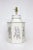 Chinese Late 20th Century Hand-Painted Hexagonal Iron Tea Canister Table Lamp With Silver Calligraphic Design For Sale - Image 3 of 9