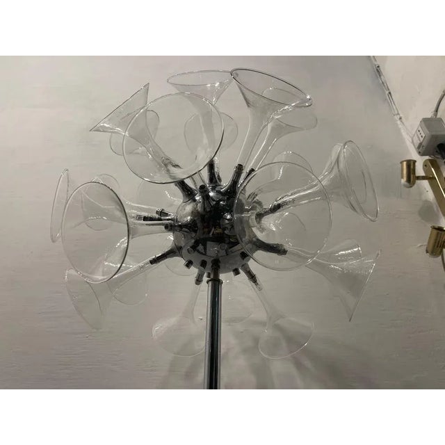 Sputnik Glass & Chrome Floor Lamp, 1980s For Sale - Image 4 of 12