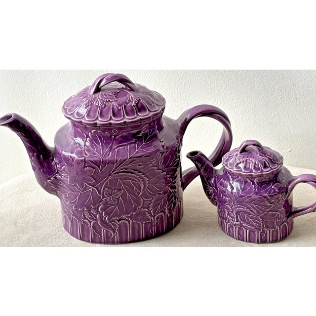 Vintage MCM the Haldon Group Tea Serving Set 2 Teapot & 2 Platters For Sale - Image 4 of 9