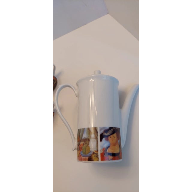 Antique Museo De Antiquoia, Fernando Botero Espresso Set- 13 Pieces For Sale In Miami - Image 6 of 11