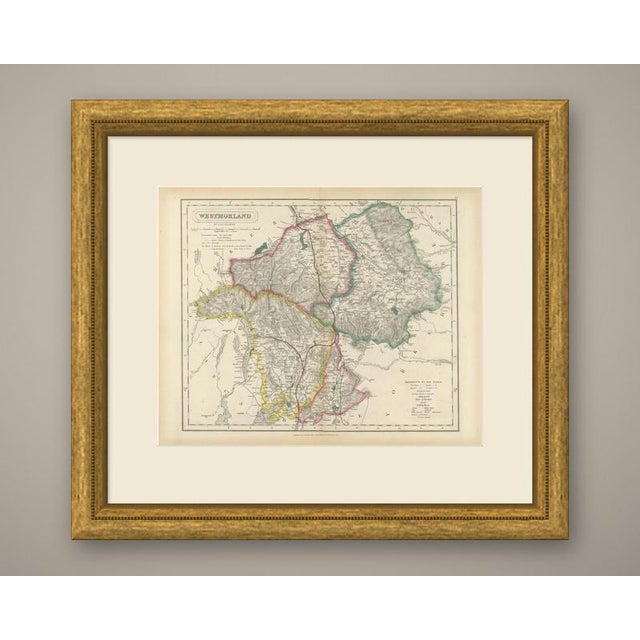 This antique county map of westmorland, from hobson's fox-hunting atlas and engraved by j. And c. Walker circa 1870, is...