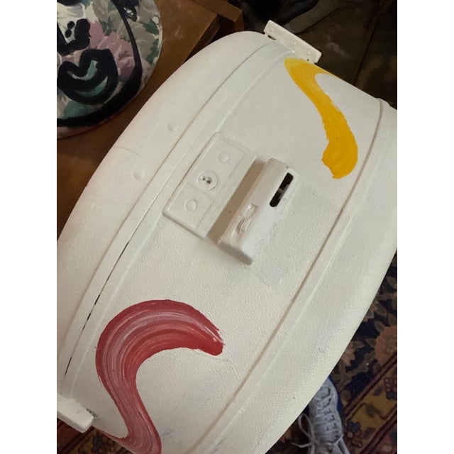 Paint 1970s Peter Keil Original Abstract Painting on Luggage Box For Sale - Image 7 of 8
