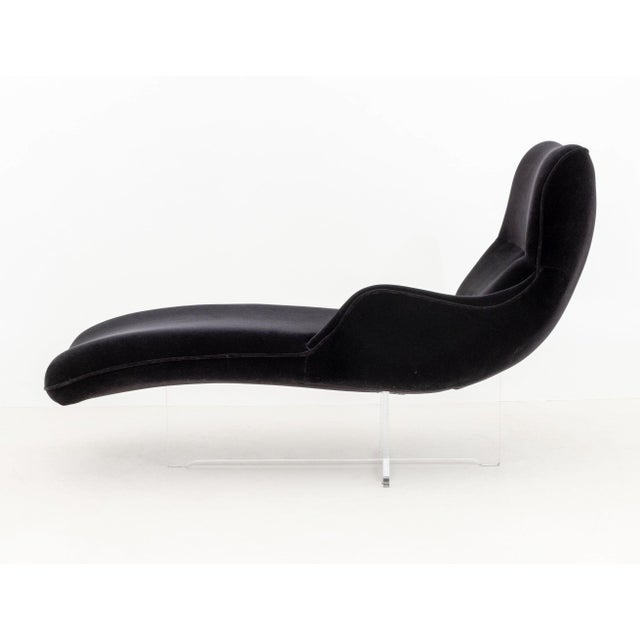 Black Vladimir Kagan Erica Chaise Longue, Model P6910-L For Sale - Image 8 of 10