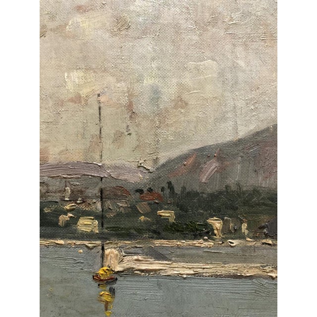 Tolia Beilin, La Rade à Genève, Oil on Canvas, Framed For Sale - Image 4 of 9