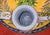 1960s Faenza Garofano Blue Carnation Coffee Pot With Four Cups & Saucers - Set of 9 For Sale In Dallas - Image 6 of 10