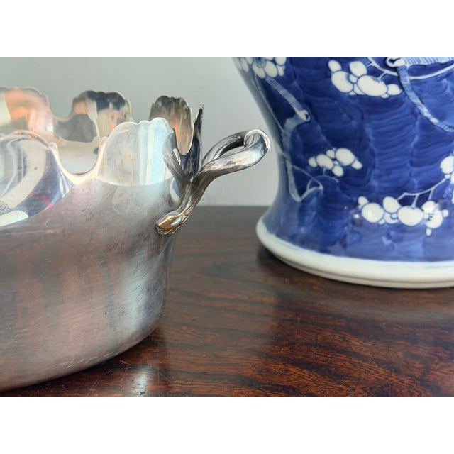 Christofle Vintage French 'Rafraichissoir' Glass Cooler, Monteith Style Centerpiece Bowl Cachepot For Sale - Image 4 of 9