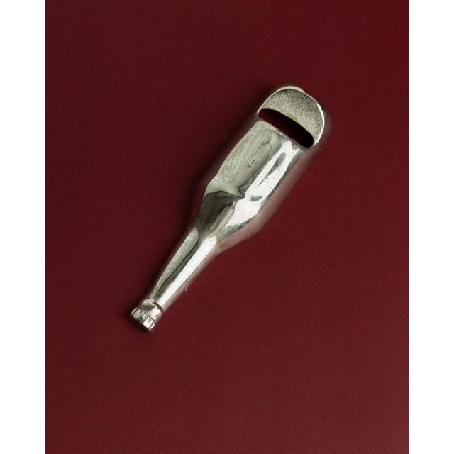 Metal Vintage Silver-Plated Bottle Opener, 1970s For Sale - Image 7 of 11