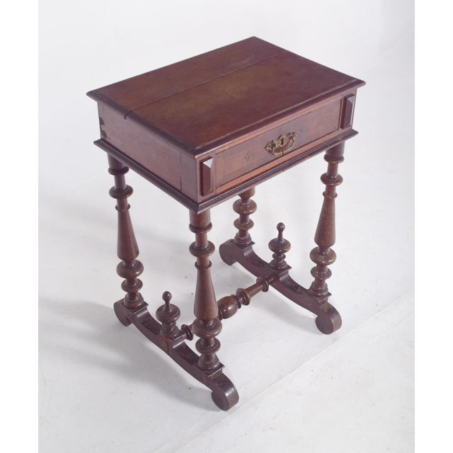 English Victorian Sewing Table with Drawer, 1890s For Sale - Image 6 of 8