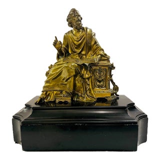 Late 19th Century Gilded Bronze 'Lois d'Athenes Clock Topper For Sale