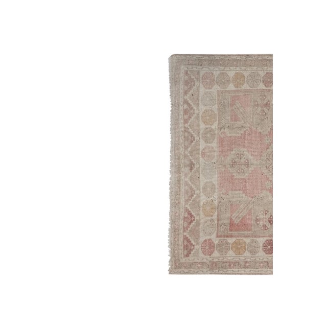 Vintage Faded Large Hand-Knotted Hallway Runner For Sale - Image 4 of 13