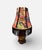 A richly patterned designer lampshade crafted from P. Kaufmann’s “Tiger Eye Basketweave Slate” fabric, featuring a vibrant...