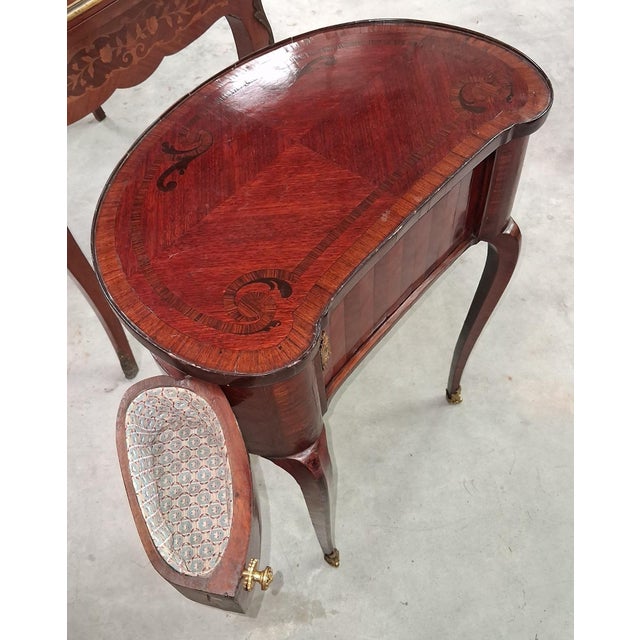 Wood Louis XV Style Marquetry Lady's Commode, 1920s For Sale - Image 7 of 11