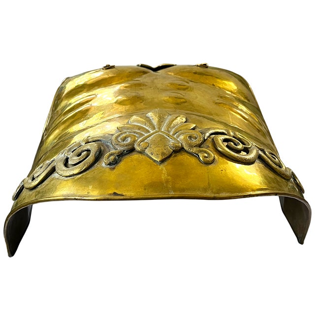 Mid 20th Century Roman Style Life-Size Brass Cuirass Wall Sculpture With Medusa Relief For Sale In Jacksonville, FL - Image 6 of 14