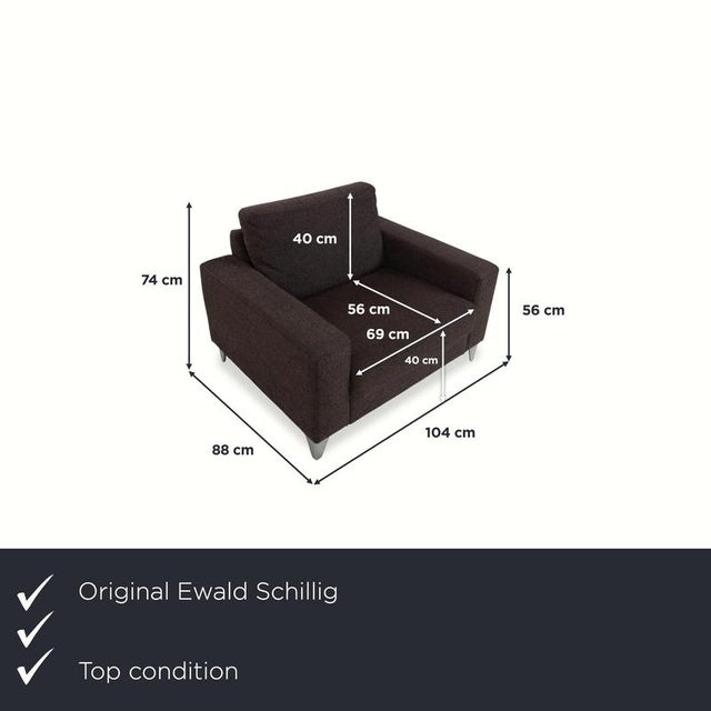 We present to you the Ewald Schillig fabric armchair in brown and gray. I have official proof of authenticity such as...