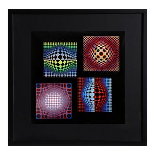 Victor Vasarely, Vega X4, Offset Lithograph For Sale
