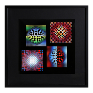 Victor Vasarely, Vega X4, Offset Lithograph