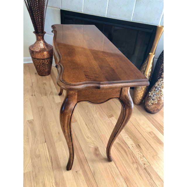 Charmingly Sophisticated Ethan Allen Solid Maple Console ...