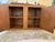 Wood Mid-Century Modern Pencil Reed Rattan Oval Demilune Credenza For Sale - Image 7 of 8