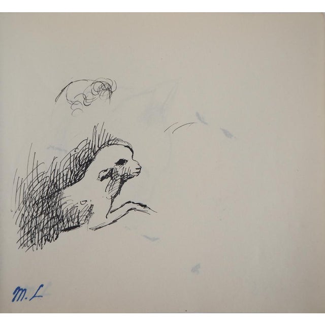 Marie Laurencin, Lamb, Original Ink Drawing For Sale - Image 6 of 6