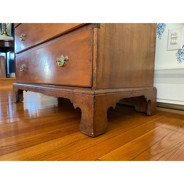 Antique Early 1800s New England Neoclassical Cherry Chest of Drawers, Likely Connecticut River Valley For Sale - Image 12 of 13