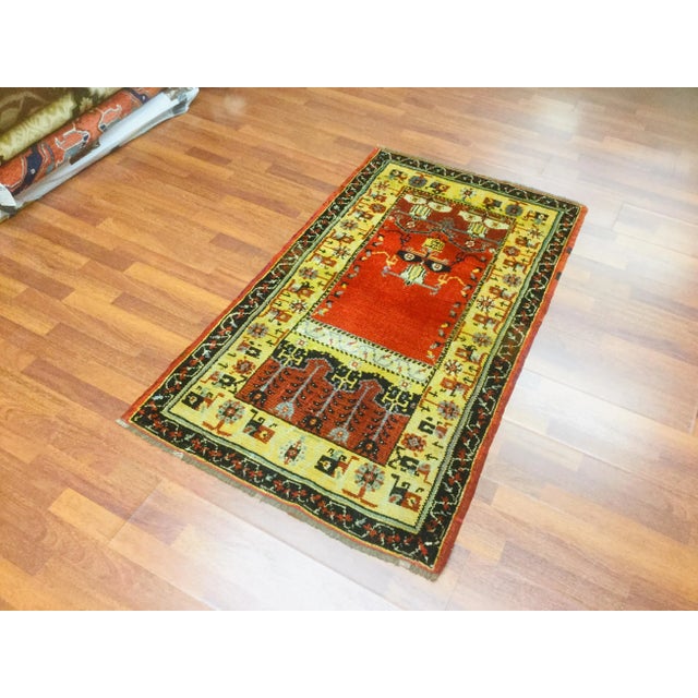 1920’s Anatolian Ladik Rug-3'10” X 5’10” For Sale - Image 4 of 9
