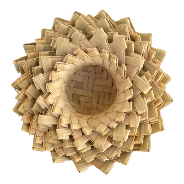 Contemporary Handcrafted Seagrass Nesting Baskets- a Set of Six For Sale