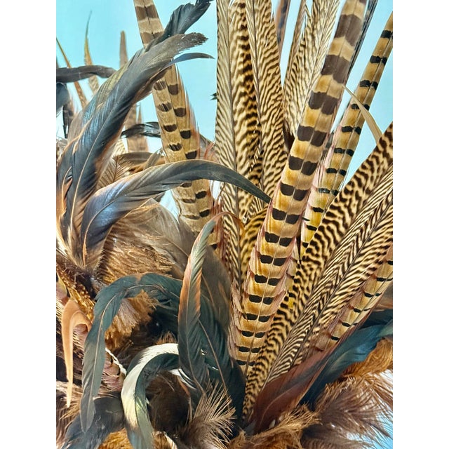 Global Views Pheasant Feather Decorative Vase For Sale - Image 4 of 12