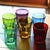 A palette of shiny colors for the table, with a multitude of reflections. Bei tumblers are handmade by using the flying...