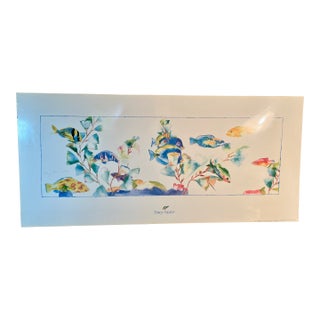 Marine Art by Tracy Taylor Tropical Fish "Warm Waters" Offset Litho 39" Wide For Sale