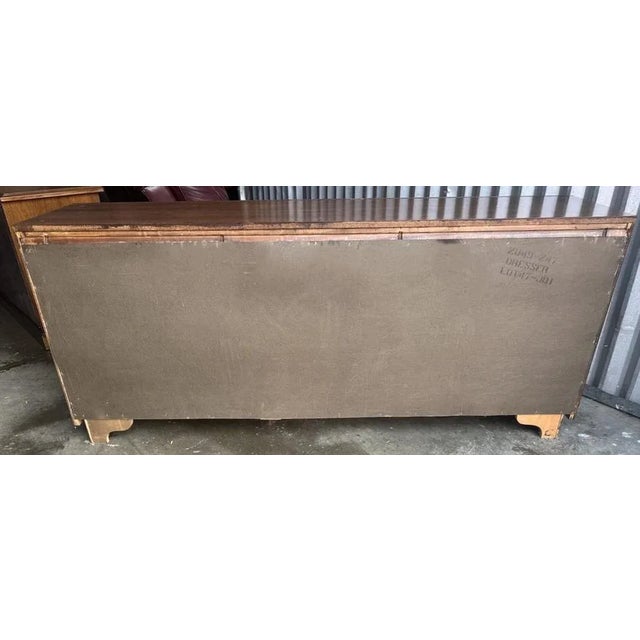 Mid 20th Century Russel Wright Style Solid Oak Bassett Credenza For Sale In Saint Louis - Image 6 of 9