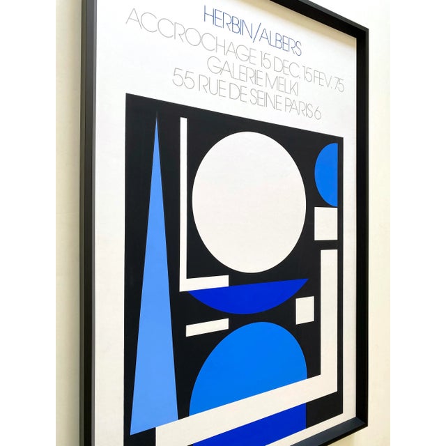 Auguste Herbin Vintage 1975 Mid Century Modernist Fine Art Silkscreen Print Framed Paris Exhibition Poster For Sale In Kansas City - Image 6 of 13