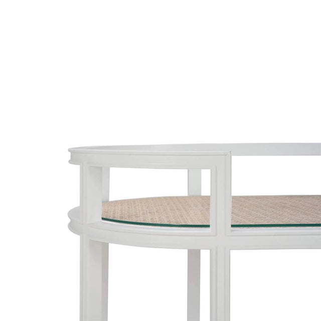 White Painted Coastal Style Bar Cart For Sale - Image 4 of 9