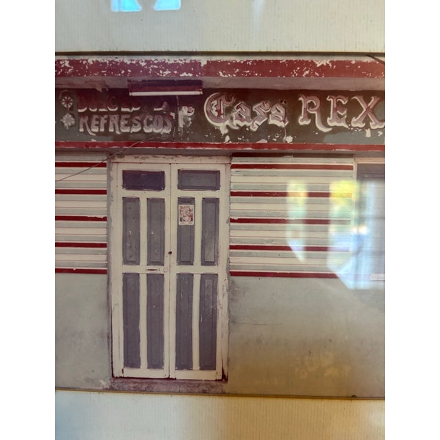 Late 20th Century MCM Refrescos Casa Rex Photograph Signed Original Black & Silver Frame Original Poem on Back For Sale - Image 5 of 12