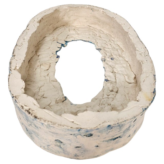 Brutalist Modern Clay Oval Sculptural Stand – Hand Made Art Pottery 20" For Sale In San Francisco - Image 6 of 6